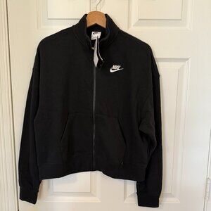 Nike Women's Sportswear Club Fleece Loose Track Jacket, Black, Size Small